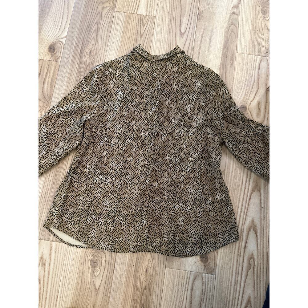 Requirements Woman Button Up Blouse Animal Print Size 2x - Picture 5 of 5